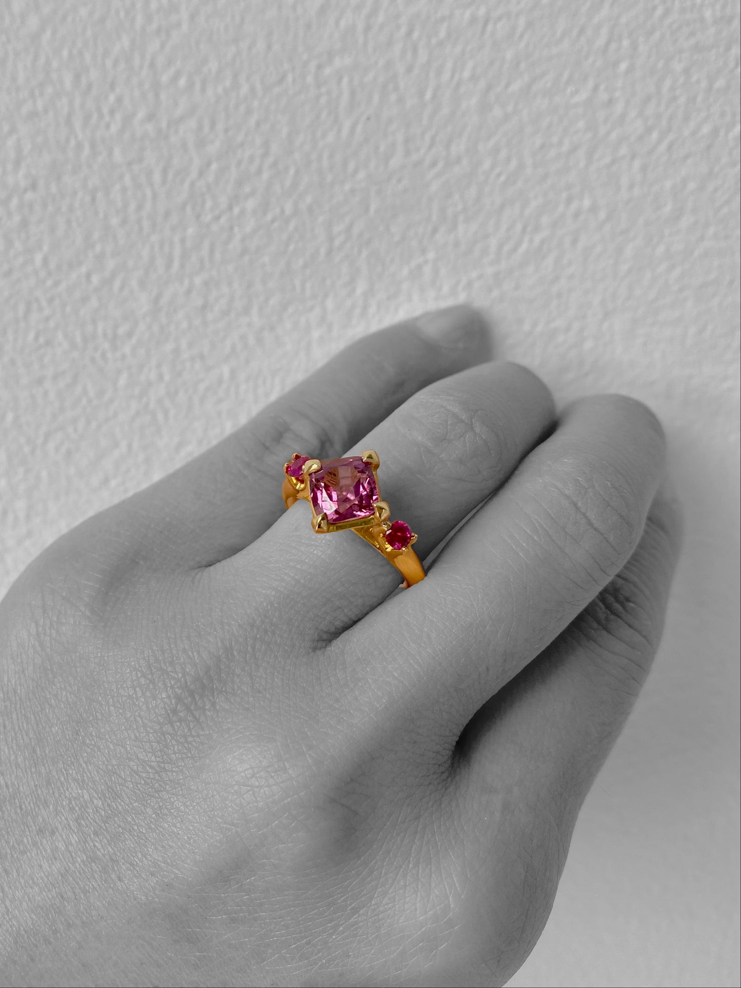 PINK ANGEL number 222 ring