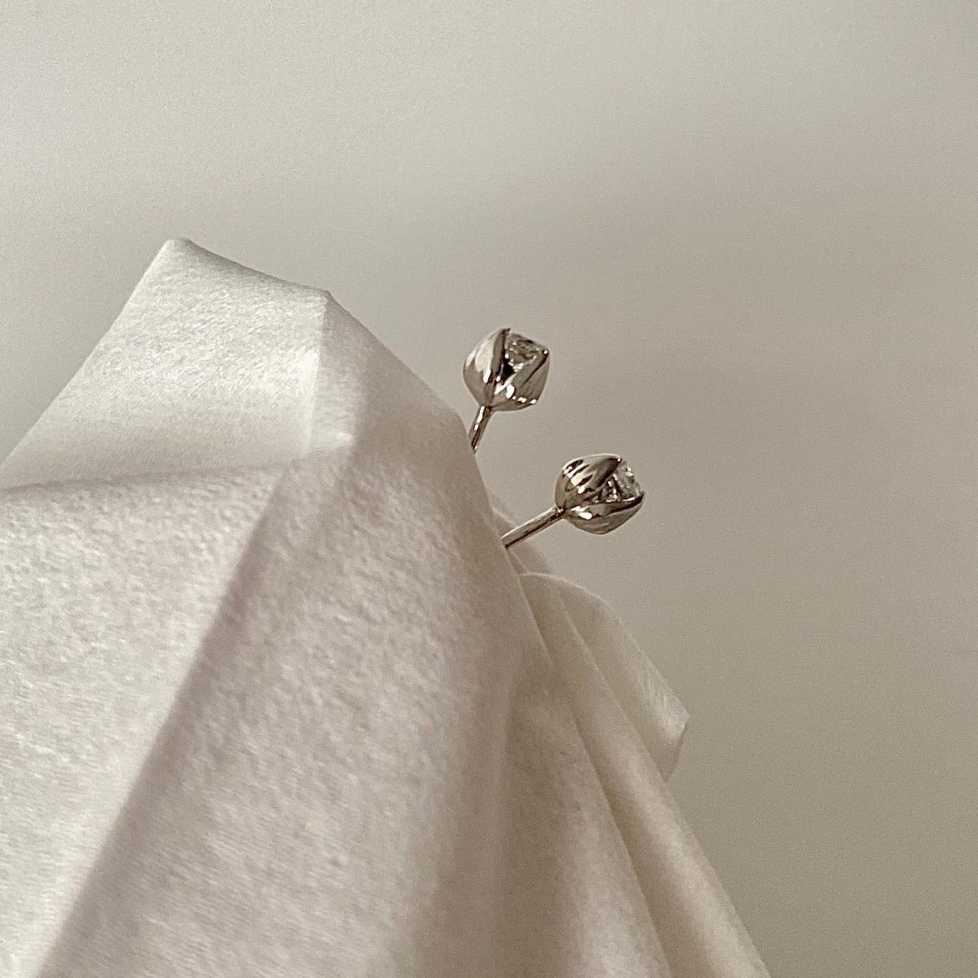 PETITE ROSEBUD DIAMOND studs