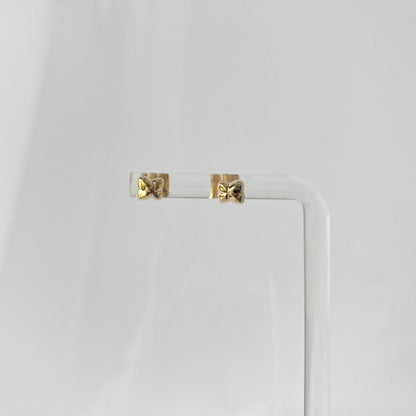 14 karat yellow gold Love in a Puff plant fruit shaped studs earrings