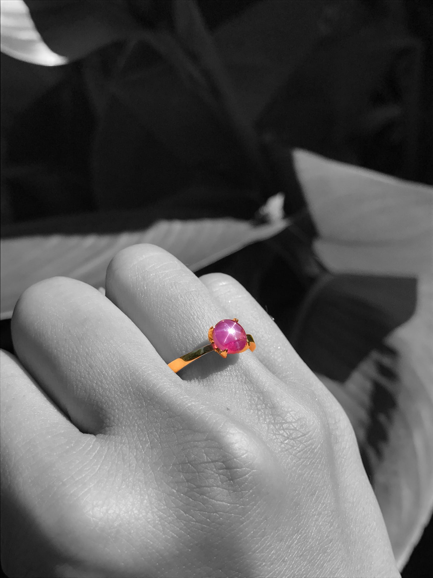 RUBY THE STAR ring